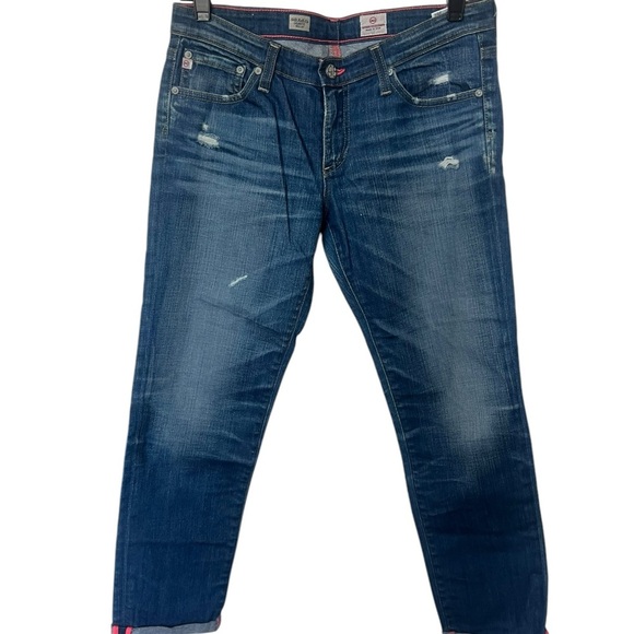 AG Adriano Goldschmied Women's Blue Denim Cigarette Jeans. Size 28R -Gently Used - Picture 2 of 13